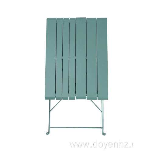 Metal Foldable Outdoor Slatted Table and Chairs